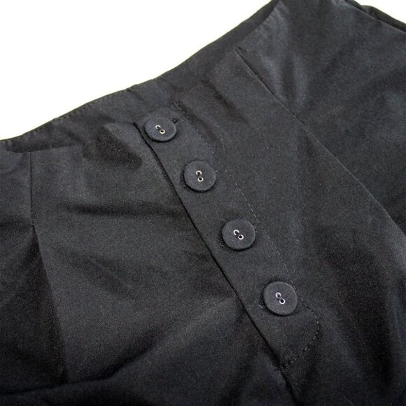 🧚♀️ 3/$40 NEW Zaful Women's High Rise Button Fly Cuffed Black Shorts Size S - Picture 7 of 8